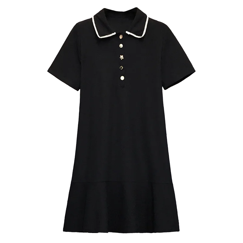 

Women Summer Fashionable Shirt Dresses Preppy Style Elegant Casual Turn-Down Collar Mini Slim Vestidos Female Vintage Streetwear