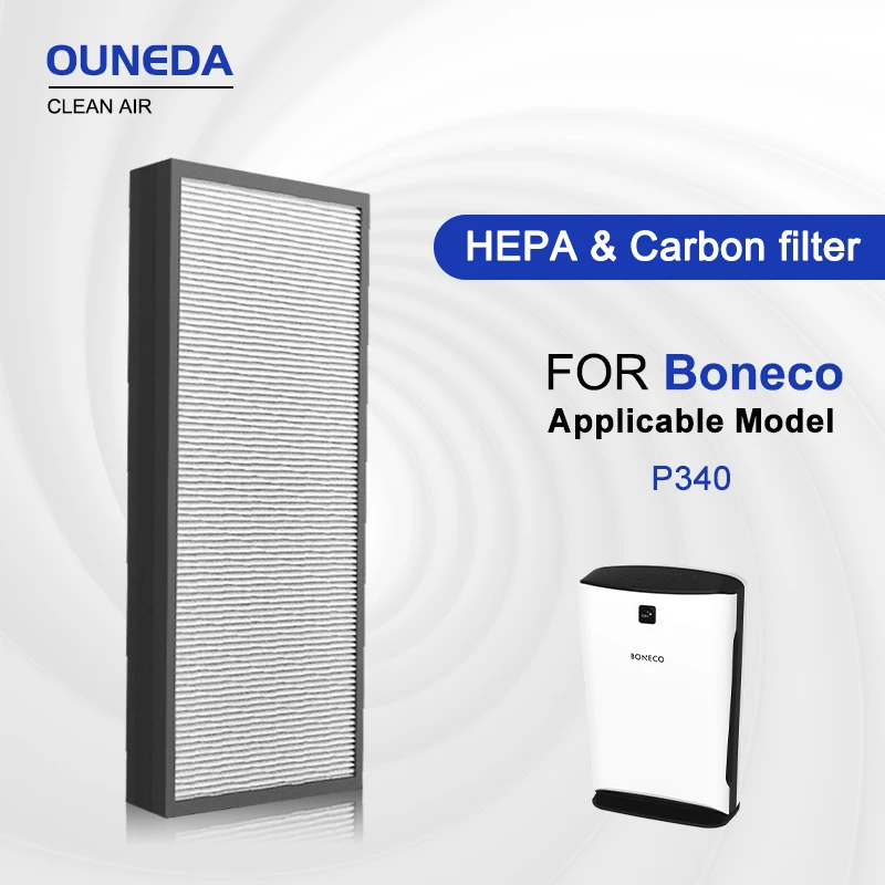 A341 HEPA & Carbon Composite Filter for BONECO Air Purifier P340 Replacement HEPA & Carbon Composite filter 397*217*38mm