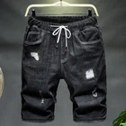 Шорты мужские джинсовые с эластичным поясом, модные облегающие повседневные штаны из денима, с кулиской, большие размеры L до 8XL 9XL 10XL, лето 2021