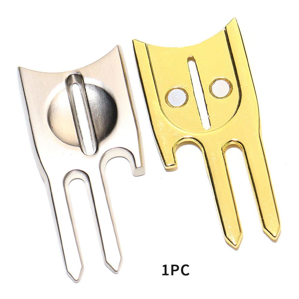 

6 In 1 Groove Cleaner Multifunctional Pitch Bottle Opener Golf Divot Tool Professional Portable Zinc Alloy Putting Green Fork