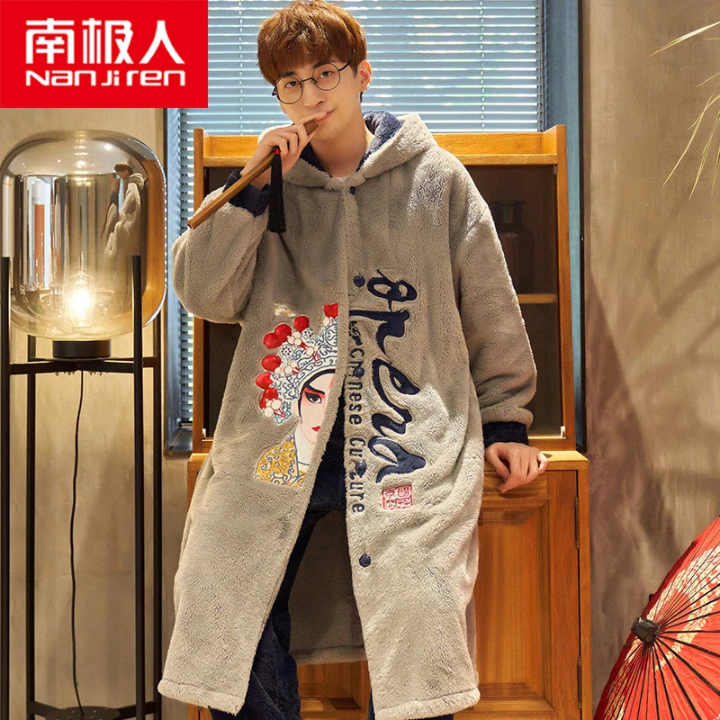 Fashion Men Japanese Pajamas Set Plus Size Flannel Couple Winter Sexy Sleepwear Matching Warm Pajamas Pijama Underwear Eg50sy