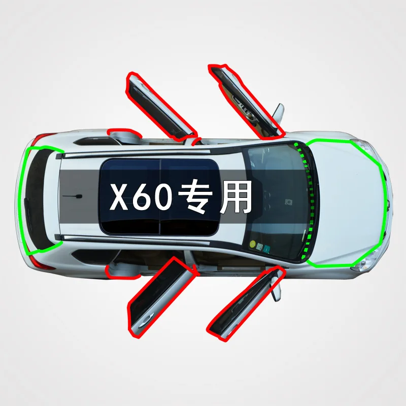 Подходит для Lifan X60 автомобиля весь Автомобильный Дверной зазор пылезащитный фэн шуй хит звукоизолирующий резиновый уплотнитель