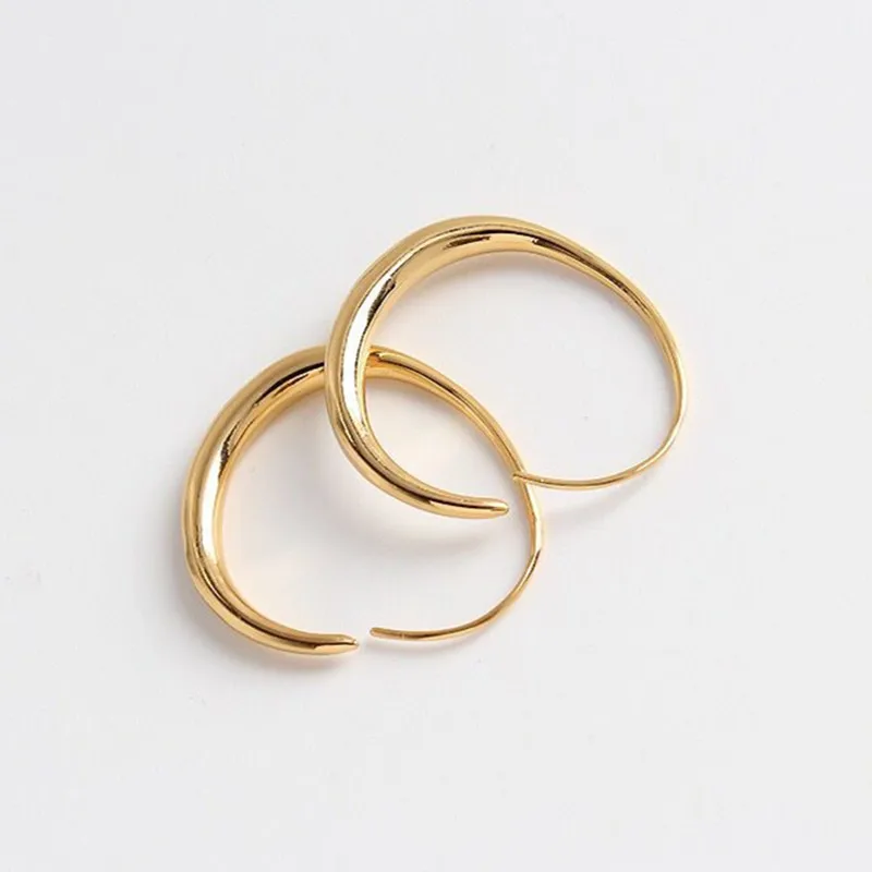 wing yuk tak Gold Color Hoop Earrings for Women Statement Fashion Jewelry | Украшения и аксессуары - Фото №1
