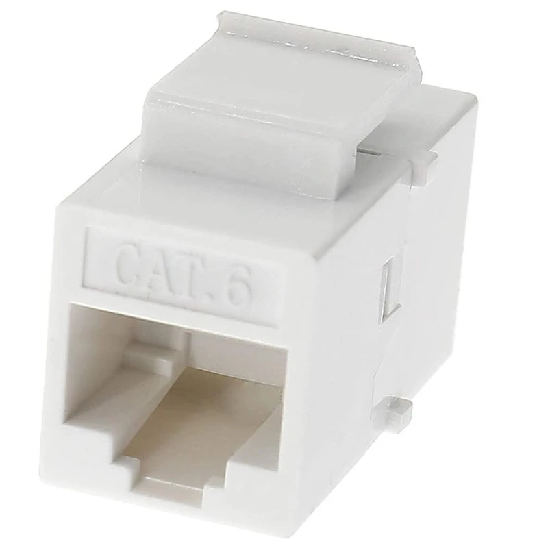Ethernet Трапецеидальный соединитель 20 пакетов Cat6 RJ45 Keystone Jack встроенные гнездовые