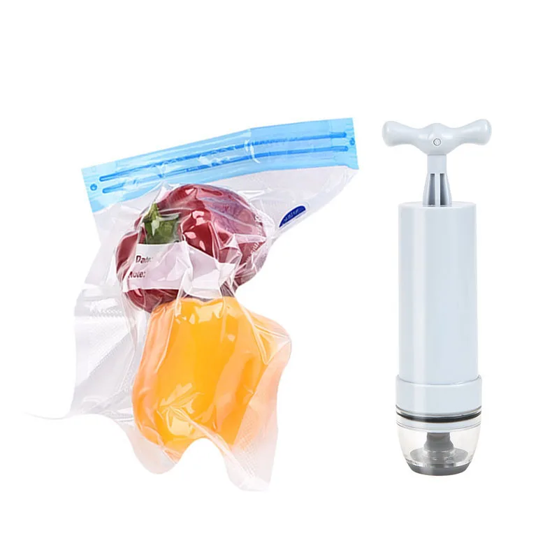 Вакуумный упаковщик Sous Vide с ручным насосом Многоразовые Пакеты для сохранения