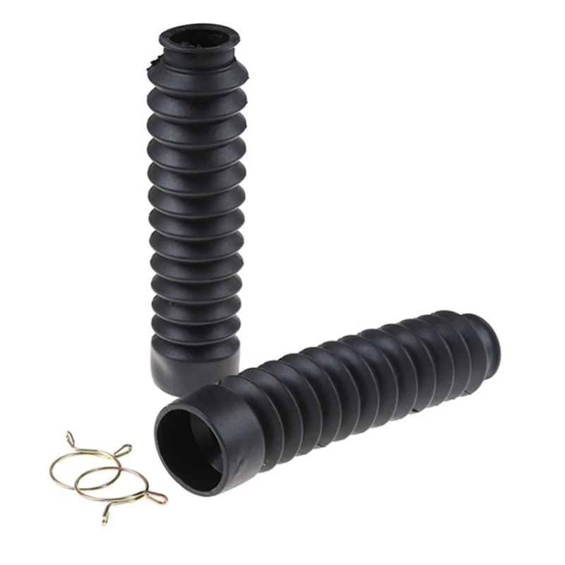 

2 Pcs Universal Motorcycle Bike Front Fork Cover, RUbber Front Fork DUst Cover Boots Protector Shock Gaiters Pad