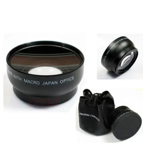 

43mm 0.45X Wide Angle Macro Conversion Lens for NX3000 CANON HV20/30/40 HFM400 HFM52 HFM50 Panasonic HDC SD90 TM90 camera