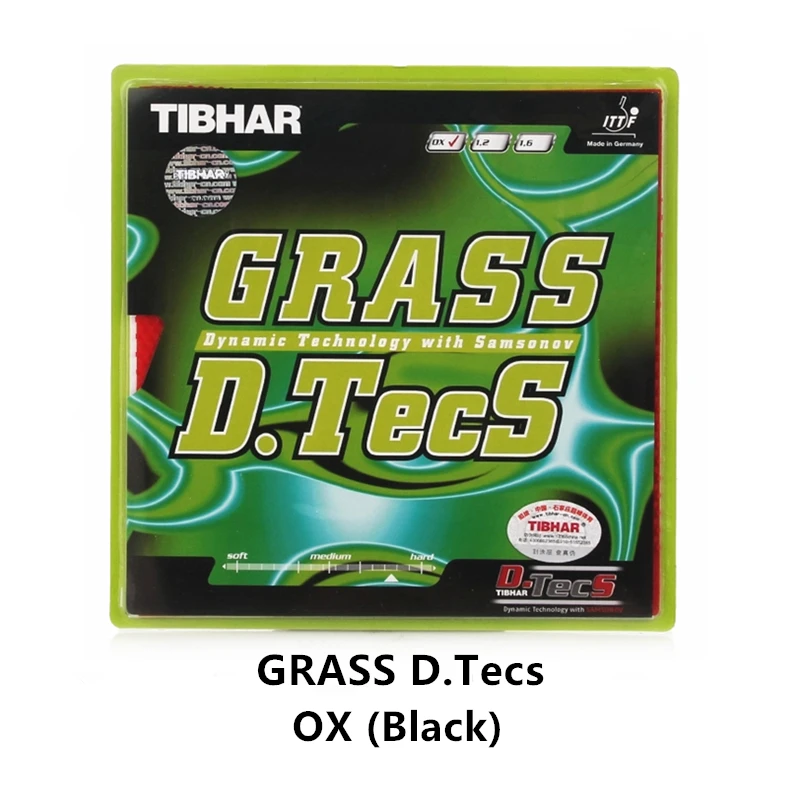 GRASS Black OX TIBHAR для настольного тенниса резиновая трава D. TECS OX без губки pips-длинный защитный пинг-понг tenis de mesa - Цвет: GRASS Black OX