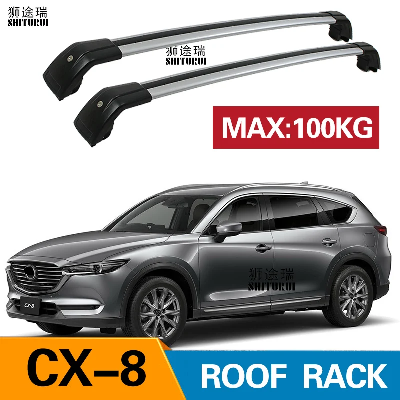 

SHITURUI 2Pcs Roof bars For MAZDA CX-8, 5-dr SUV, 2018+ cx 8 Aluminum Alloy Side Bars Cross Rails Roof Rack Luggage Carrier