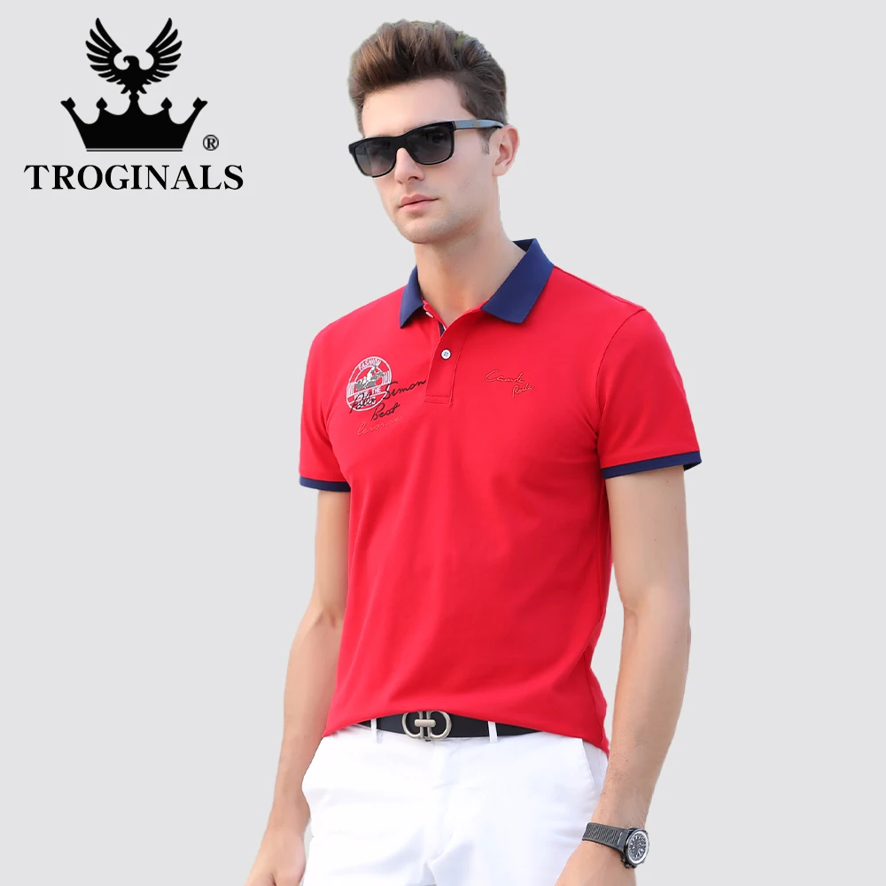 Мужская рубашка поло с коротким рукавом модная классическая Повседневная