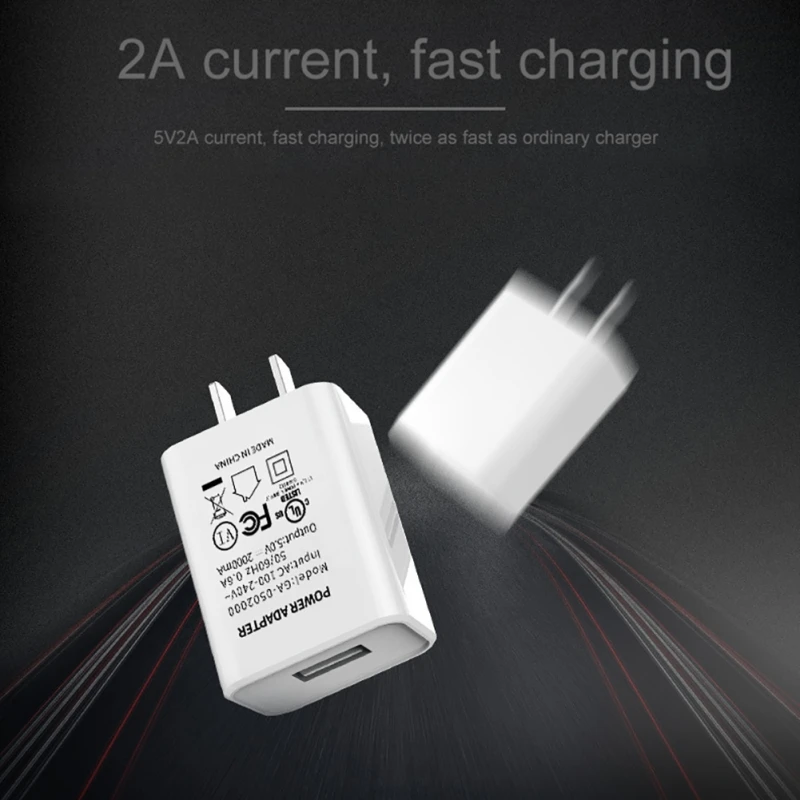5V 2A USB настенное зарядное устройство с одним портом для дома и путешествий