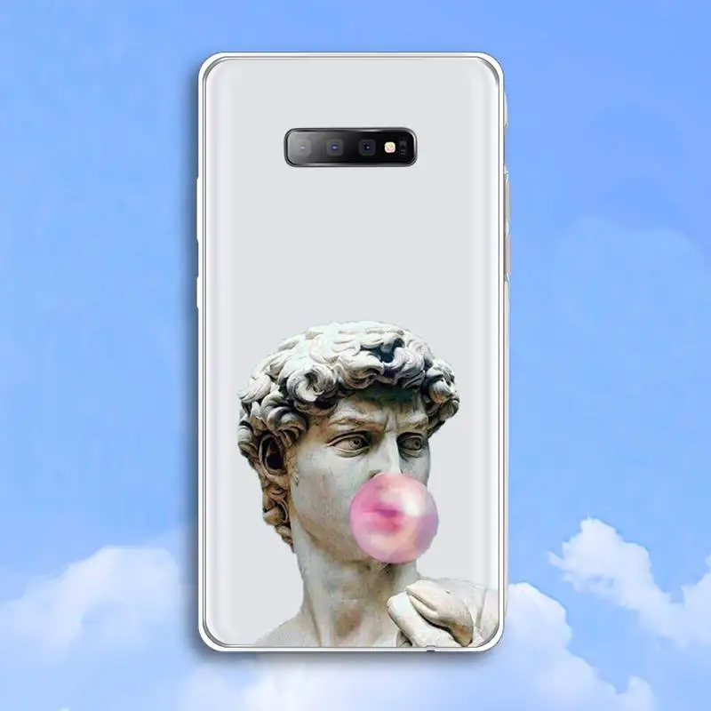 

Art Aesthetic David Mona Lisa Phone Case Transparent For Samsung Galaxy A 71 21s S note 8 9 10 plus 20 ultra