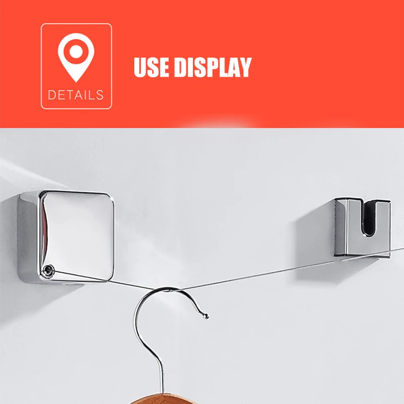 Экономичная сушилка для белья внутренняя телескопическая выдвижная веревка