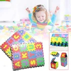 36 шт., детские мягкие детские коврики с буквенным принтом и цифрой алфавита, развивающие Интеллектуальные развивающие игрушки для дошкольников