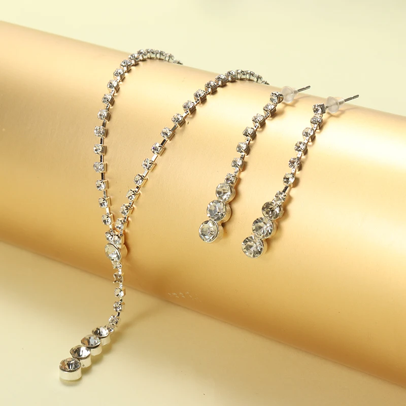 Женский винтажный комплект украшений имитация жемчужина в стиле панк стразы