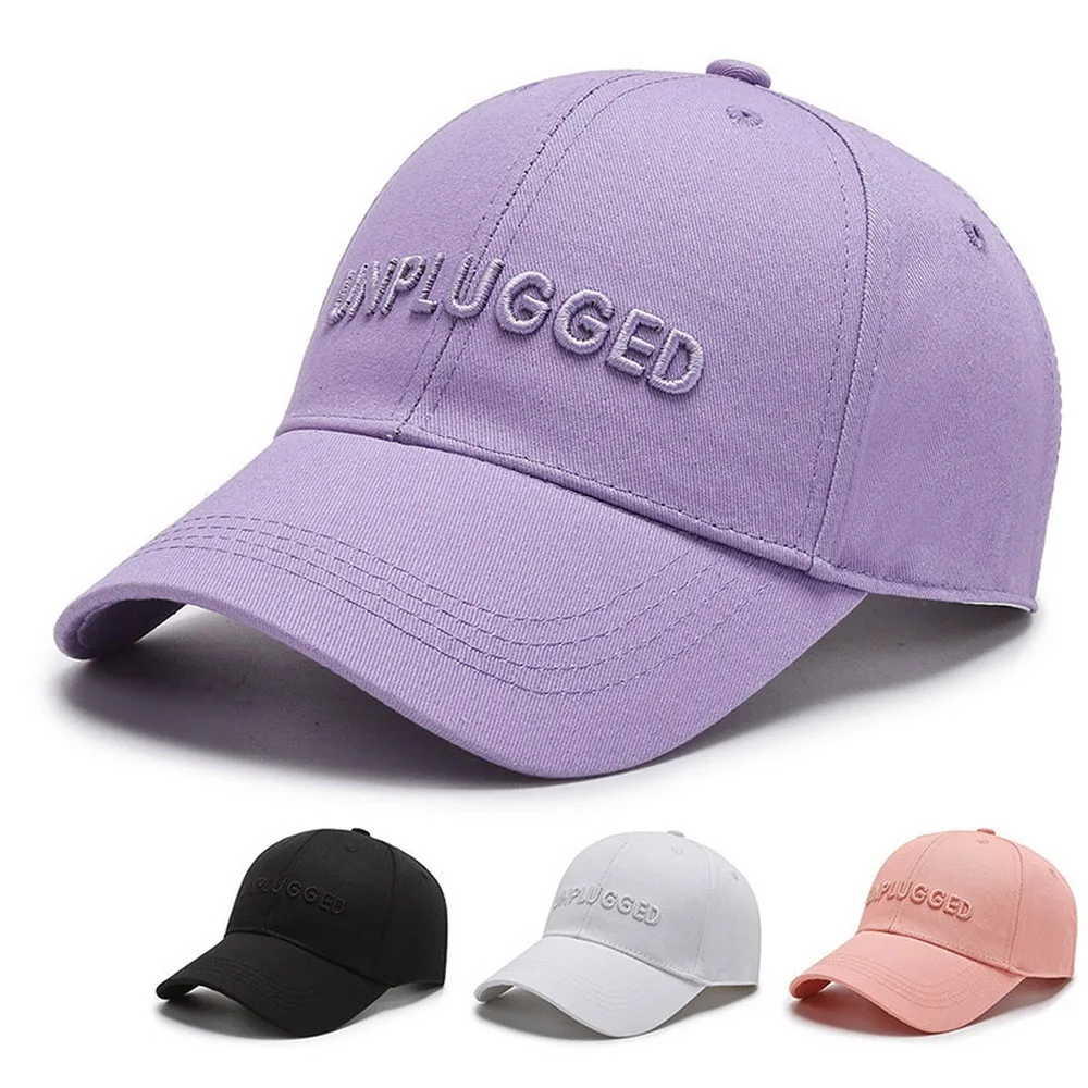 

Spring And Summer Baseball Caps For Women Casual Style Cotton Embossed Letters Decoration Cool Girl Music High Quality Hats