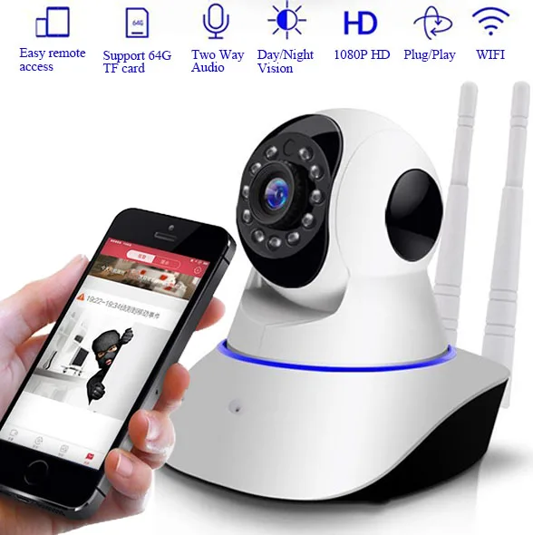Yoosee APP 2MP HD 1080P PTZ Wifi IP Камера IR-Cut ночное видение двухстороннее аудио CCTV видеонаблюдение Smart 720P IP камера SD карта просмотра