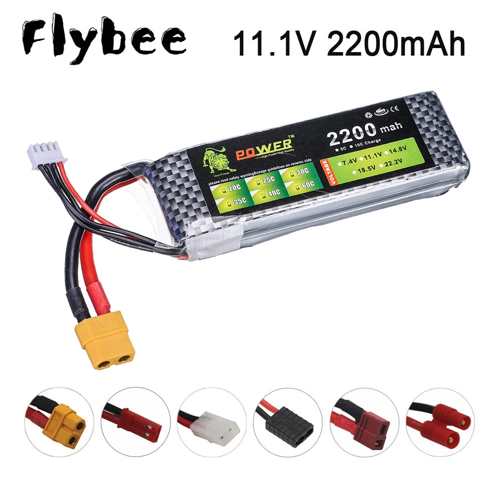 

3S LION POWER 11.1V 2200mAh Lipo Battery For RC Toys Car Boats Helicopter Parts T/XT60/Banana/Tamiya plug 11.1v Drone Battery