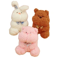 20 25cm mini rabbit plush toys pig stuffed with cotton dolls filled with frogs soothing gifts to kids animals bear and tiger
