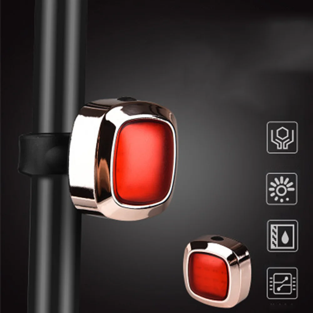 

60lm Waterproof USB Rechargeble Taillight 16pcs COB Lamp Bead Super Bright Bicycle Braking Rear Light For Backpack Helmet Bike