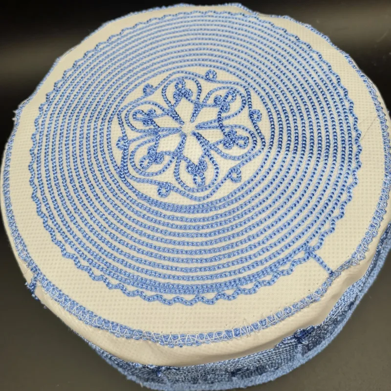 Нигерийские шапки мусульманские голубые полосы Seccade Kippah молитвенные кепки Homme Topi