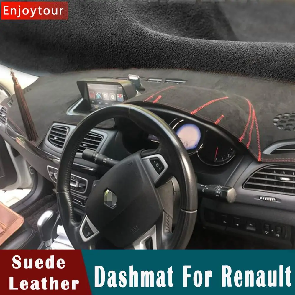 Замшевый кожаный коврик для приборной панели Renault Fluence Megane Scenic Laguna Talisman Captur Kadjar