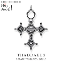 traditional symbolism cross pendant2022 spring fine jewelry europe accessorie 925 sterling silver vintage gift for women men