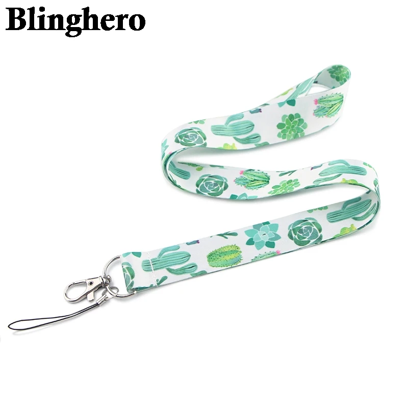 Ремешки на шею с изображением кактуса CA1056 зеленые ремешки для шеи растений