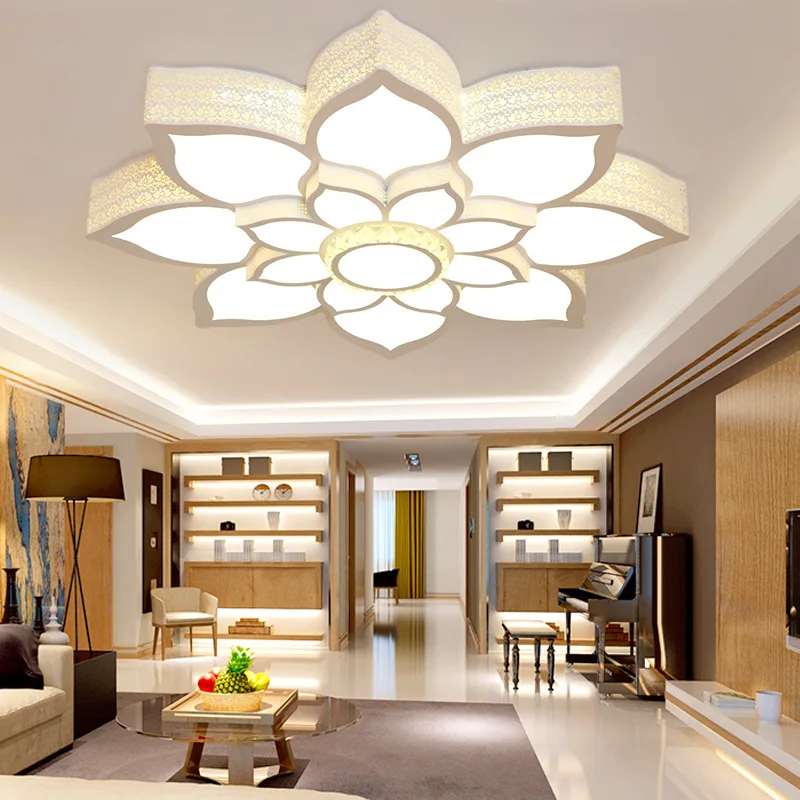 Светодиодный потолочный светильник Lotus Crystal для гостиной современные