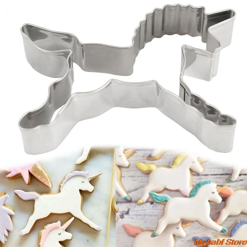 Нержавеющая сталь Единорог для нарезки печенья в виде милые конфеты прессформы