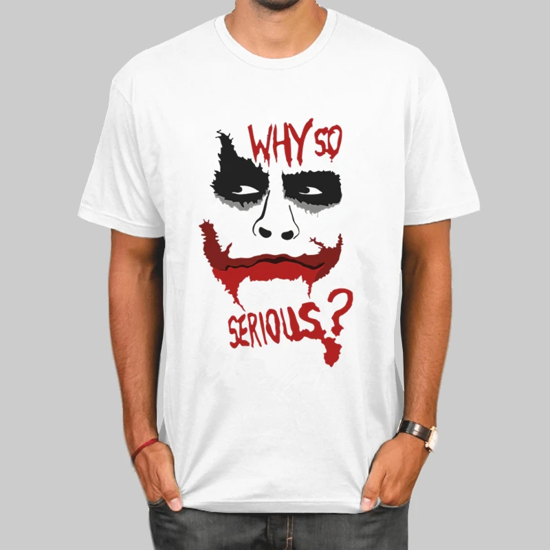 Joker Joaquin Phoenix Why So Serious футболки для мужчин Harajuku забавная Мужская футболка с
