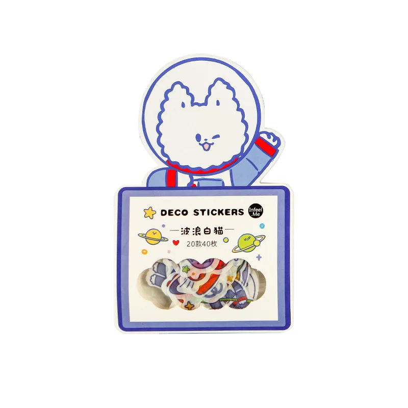 

40Pcs/Pack Wave Biology Series stickers For Kids DIY Diary Scrapbooking Photo Ablums