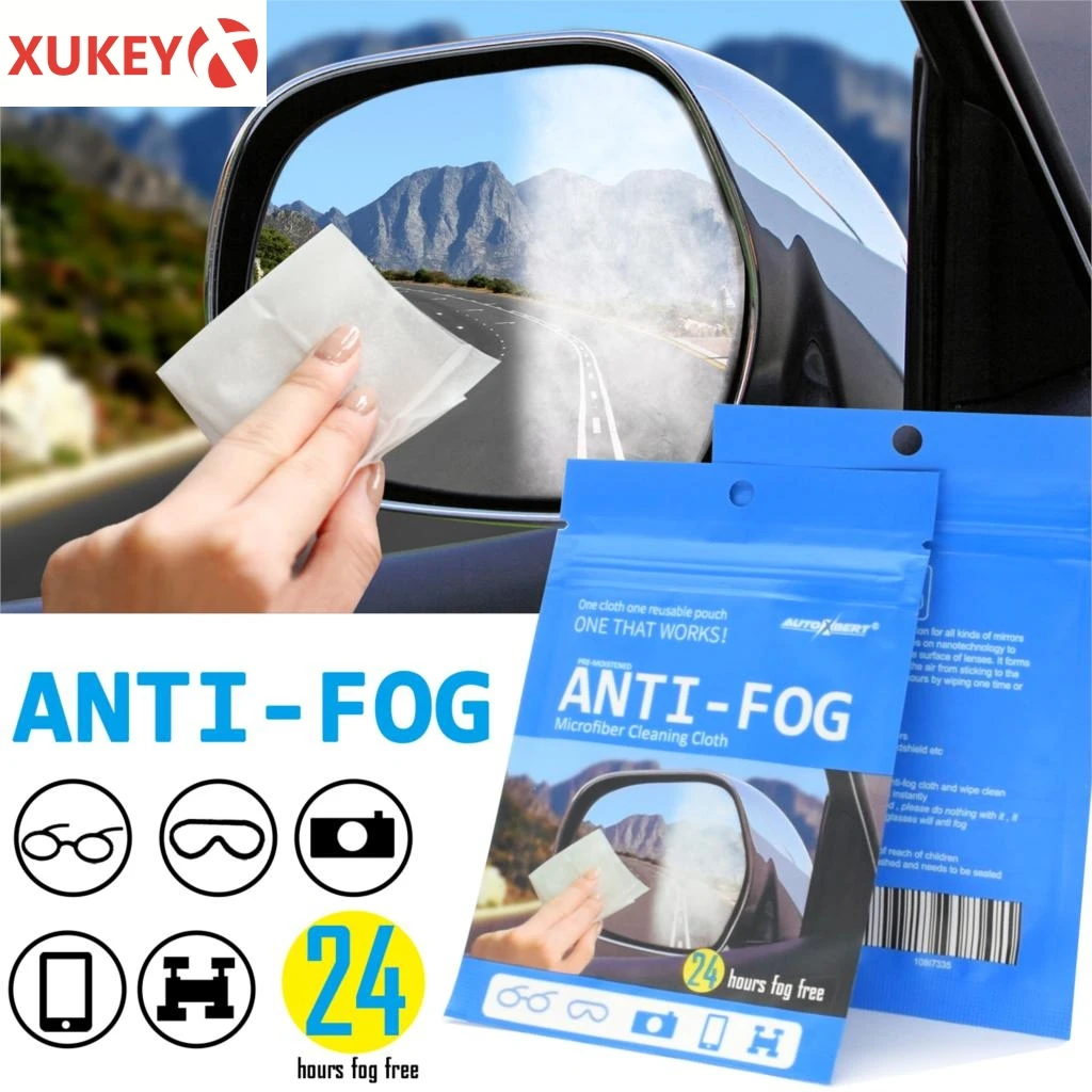 

2X Men Women Anti Fog Wipe Reusable Cloth For Glasses Swim Bicyle Goggles Helmet Car Rearview Mirror Rear View Glasses Lens