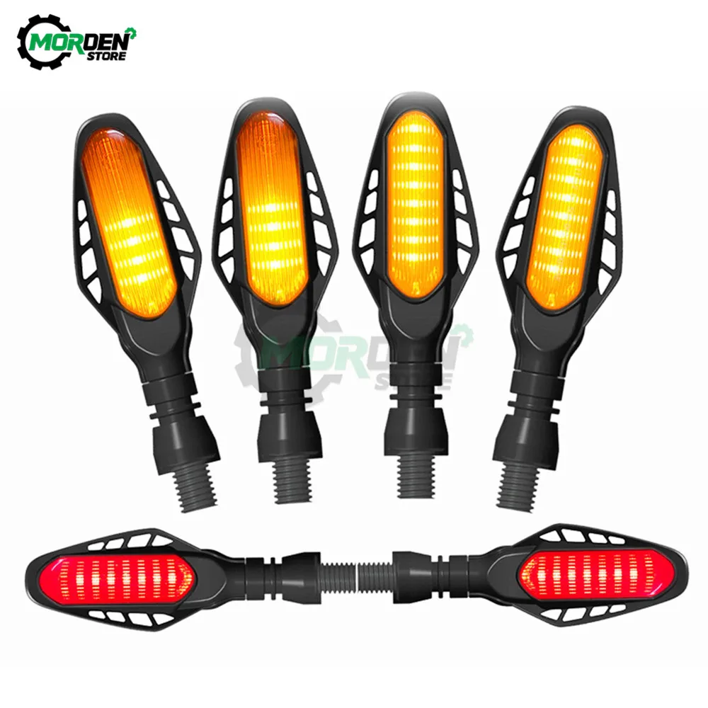 

Сигнальный светильник показатели мульти-функциональные СИД поворота для мотоцикла, протекающей вспышки шоры мерцания DRL Дневной тормозной фонарь Прямая поставка