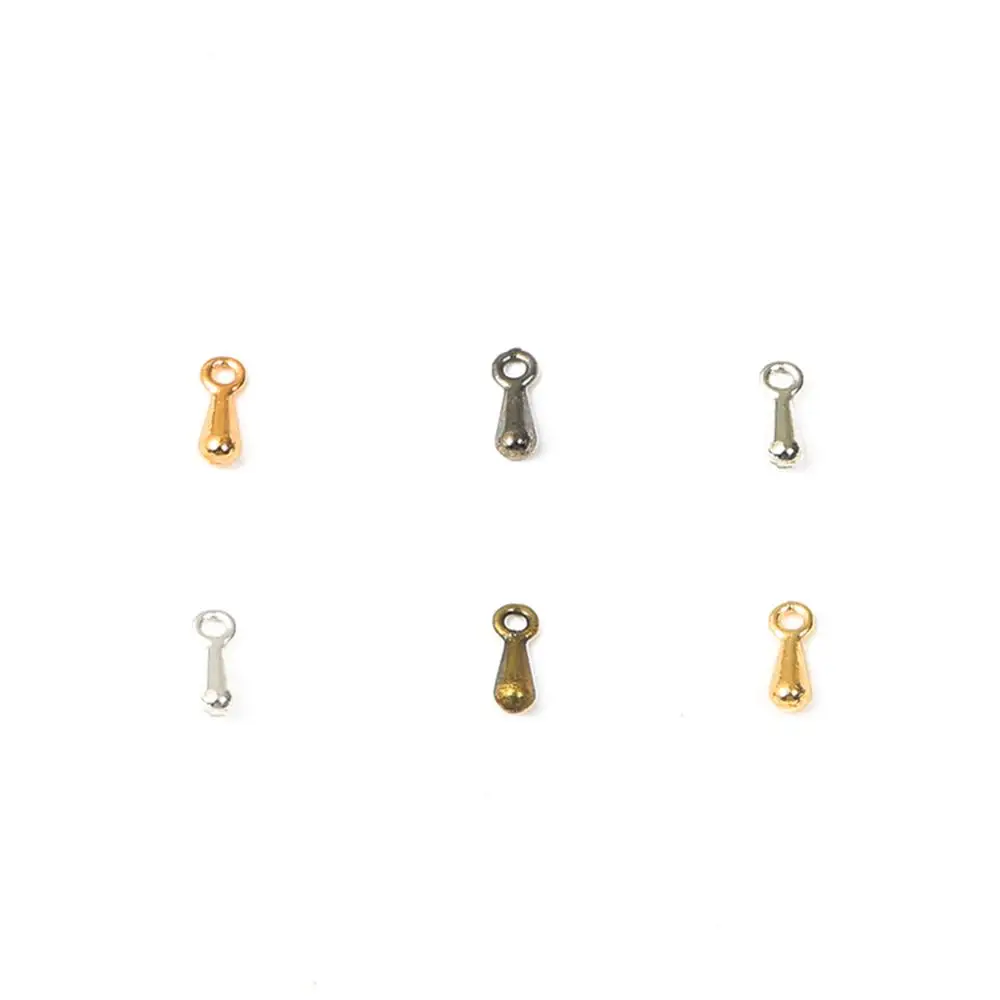 

2x7mm 100pcs/lot Copper Water Droplets Cord Used For DIY Necklace Bracelet Crimp Ends Extended Accessoriesklace