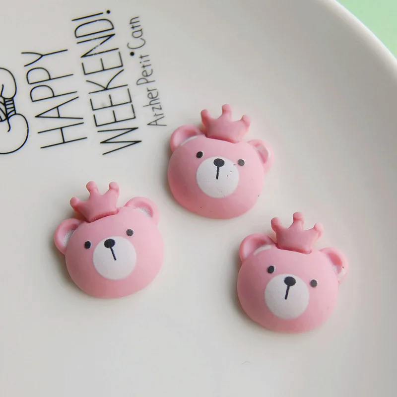 20 шт. фигурки мультяшных медведей кабошонов кабошон каваи аксессуары для волос