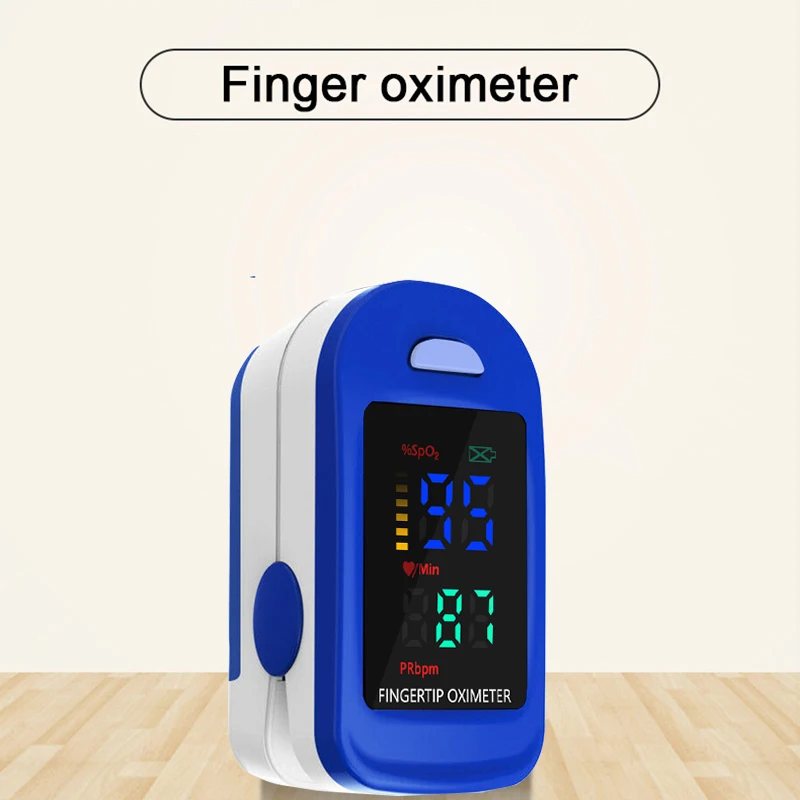 Пульсоксиметр Пальчиковый портативный прибор для измерения пульса и уровня