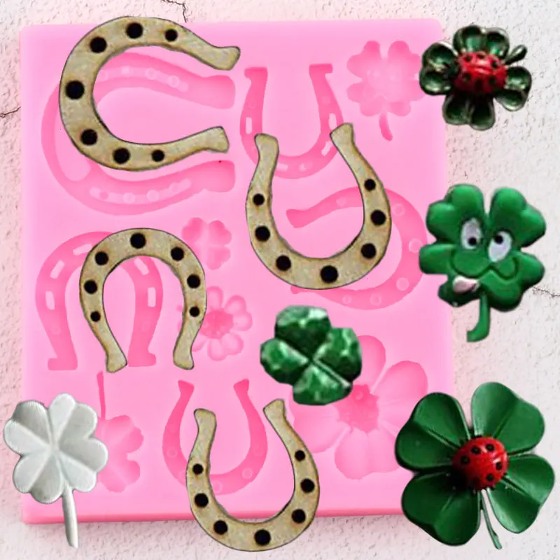 Конский башмак силиконовые формы листья инструменты для украшения торта клевер