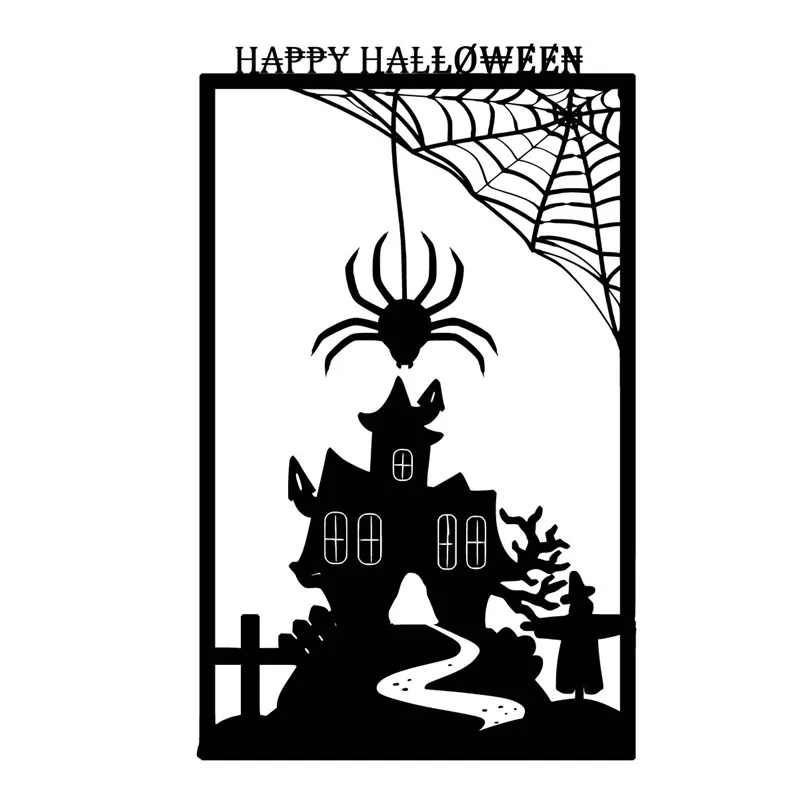 YaMinSanNiO Хэллоуин рамка режущие штампы паук веб металлические для фотографий DIY