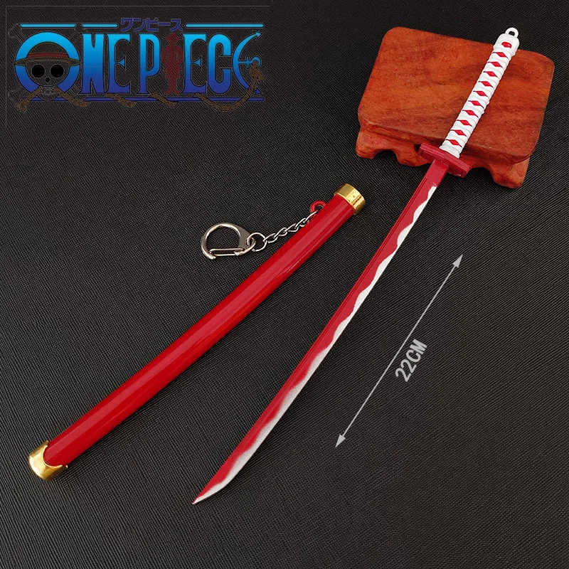 22 см ророноа Зоро металлический меч искусственный аниме цельный кусок с ножом