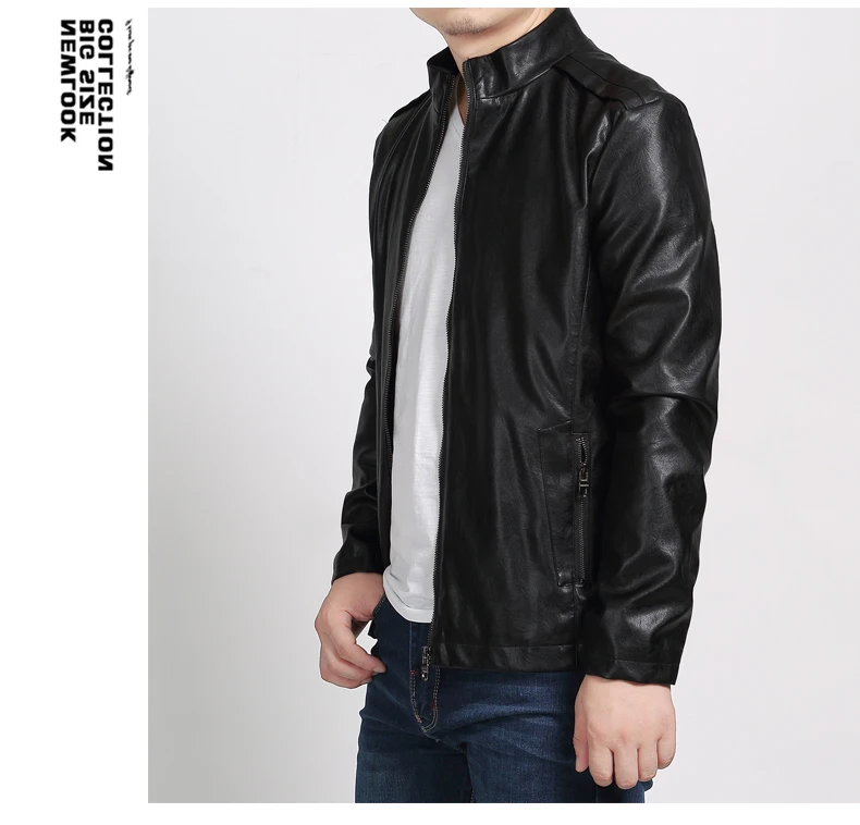 10XL 8XL 6XL 5XL 4XL брендовая куртка из искусственной кожи для мужчин на осень и зиму
