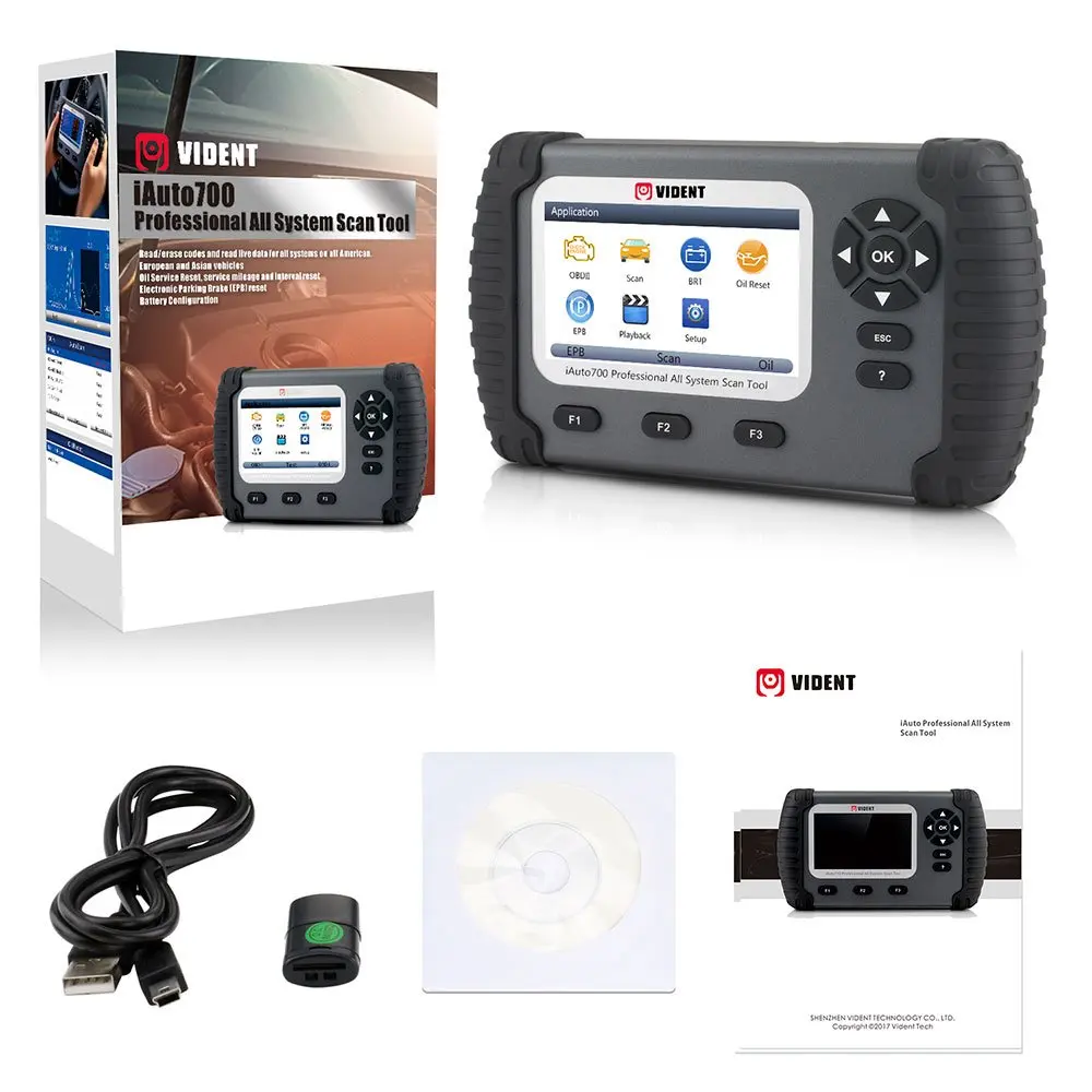 Vident iAuto700 OBDII профессиональный иммобилайзер все системы диагностический
