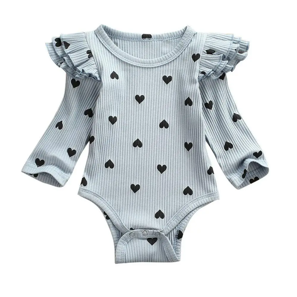 Light blue Baby Bodysuits Toddler Newborn Baby Boy Clothes Girls Boys Long Sleeve Ruched Solid Romper Body New Infant Bodysuit Clothing - Цвет: Light blue