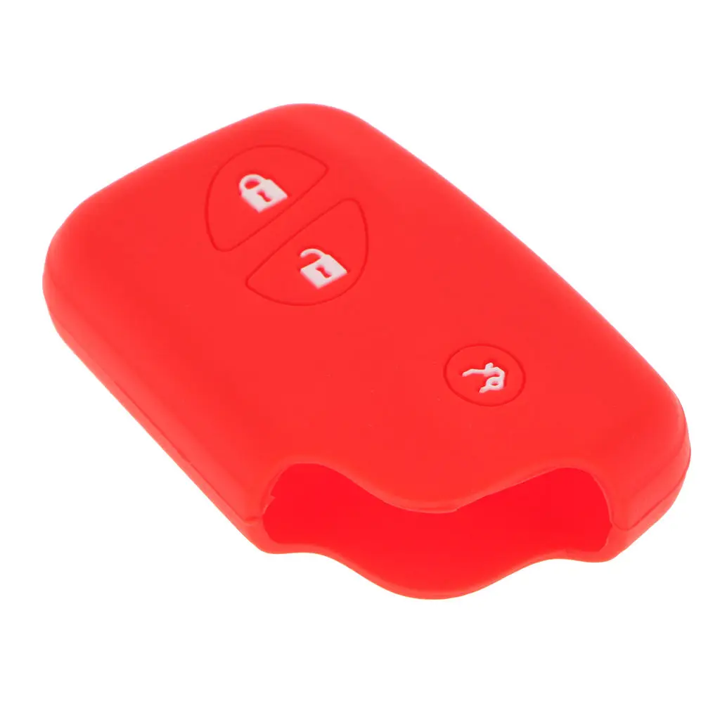 

Silicone Car Remote Key Case Smart 3 Buttons Auto Key Case For Lexus GX460 Red