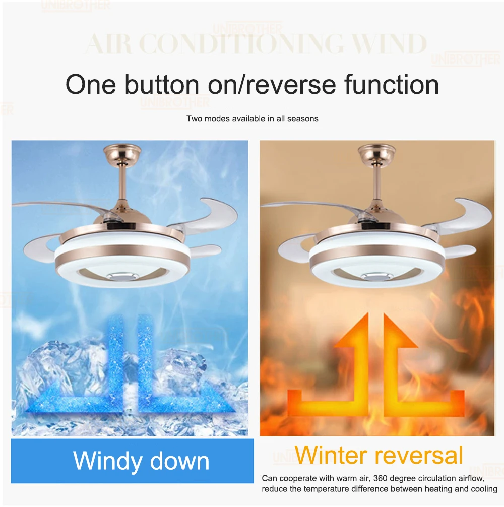 Музыкальная лампа веер светодиодный потолочный светильник с дистанционным