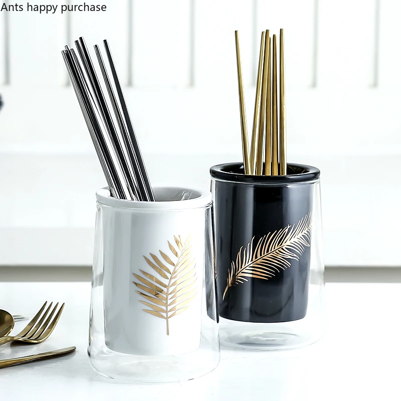 Керамическая трубка для палочек клетка еды коробка хранения столовых приборов