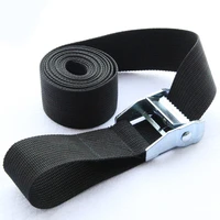 4mx25mm black tie down strap strong ratchet belt luggage bag cargo lashing with metal buckle