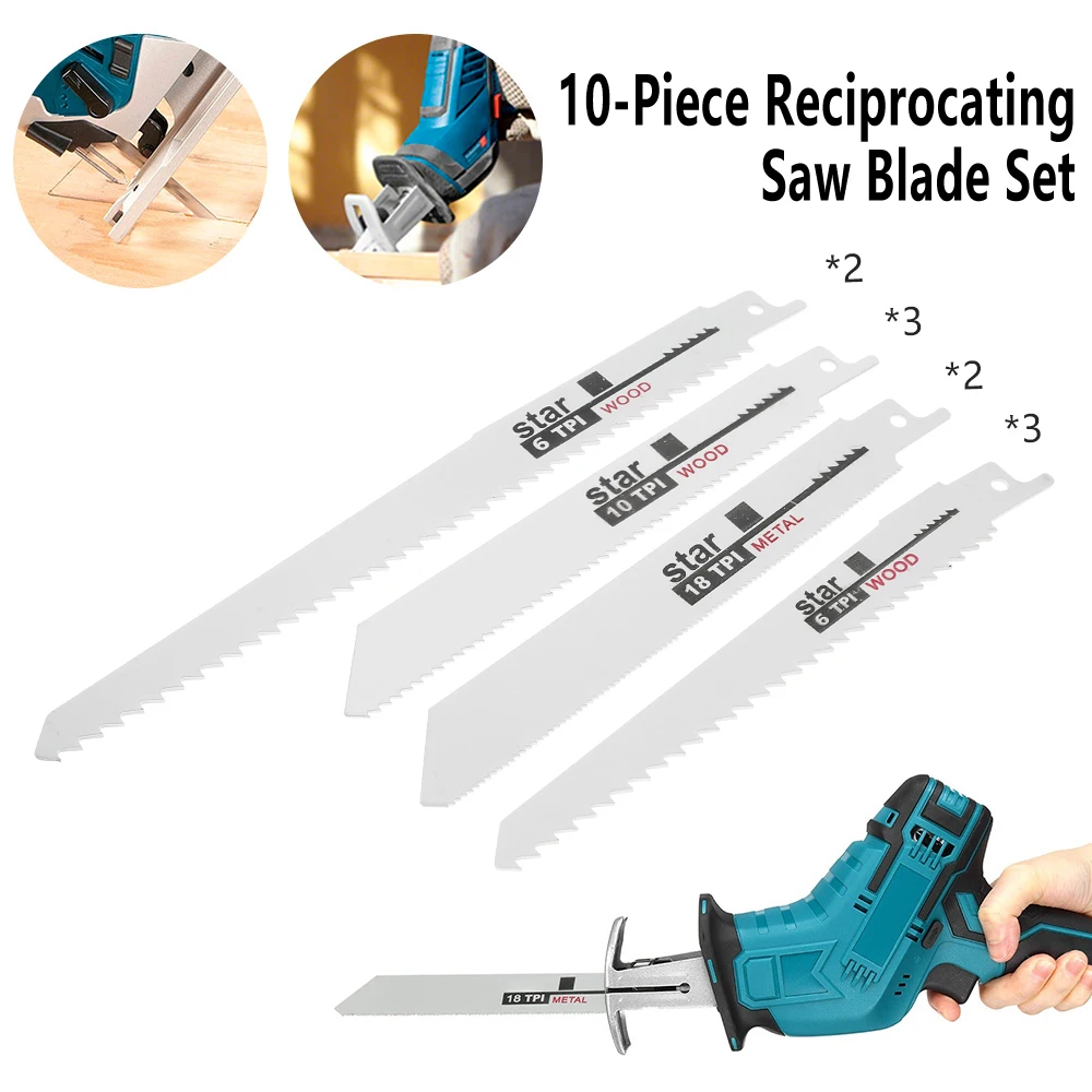

10 Pcs Multi Saw Blade High Carbon Steel Saber Saw For Wood Metal Saw Blade Cutting Dics Power Tools Accessories