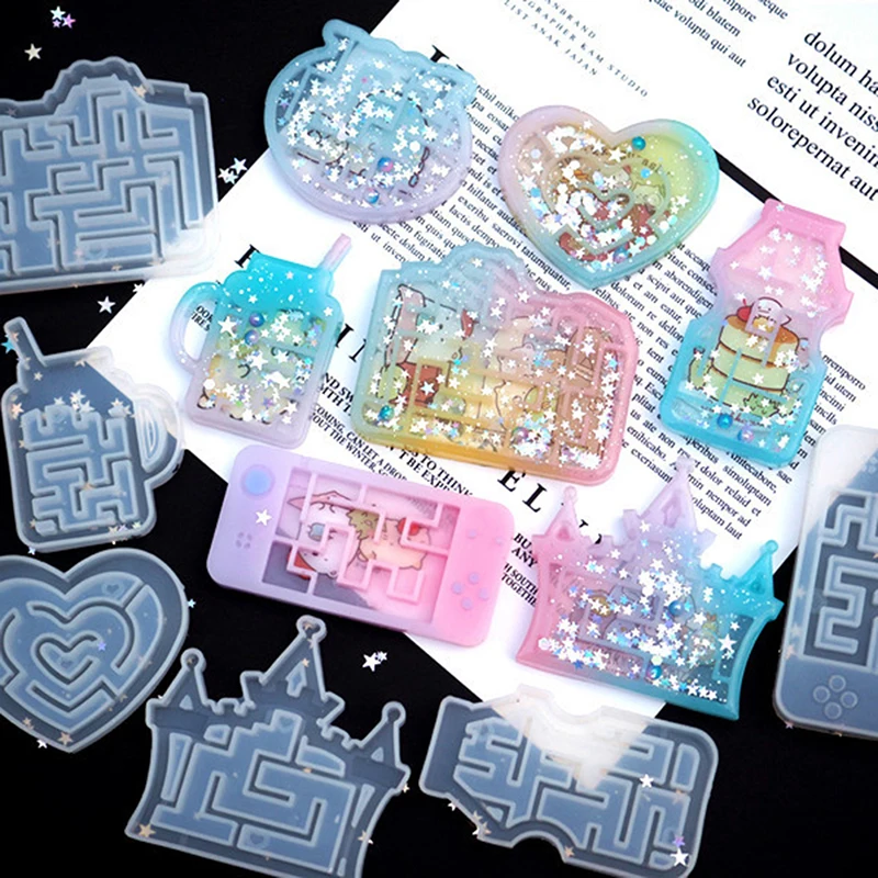 Зыбучий песок лабиринт силиконовая форма шейкер формы молочная бутылка сердце