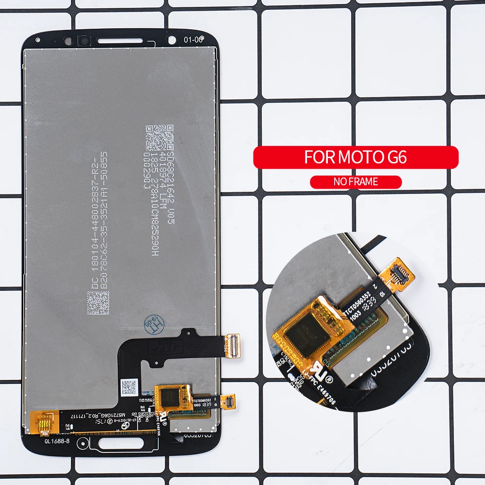 ЖК-дисплей для Motorola Moto G6 Xt1925 XT1925-3 Xt1925-5 ЖК-дисплей Экран Дисплей с сенсорным экраном Стекло дигитайзер передней рамкой в сборе